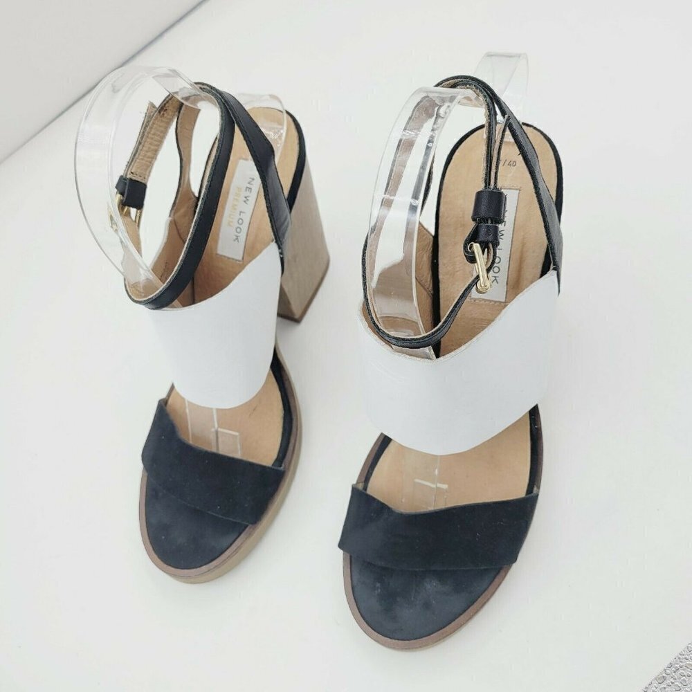 New Look Premium 2 Tone Chunky Block Heel Sandals EU 40 / UK 7 US 9 NWD - Picture 4 of 12
